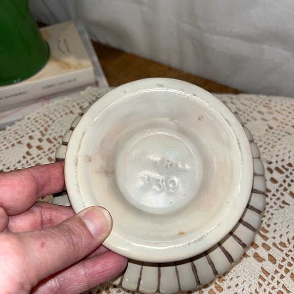 ❣️ RUMRILL 339 VINTAGE COVERED JAR – OFF-WHITE & RED-BROWN CERAMIC - Picture 8 of 16